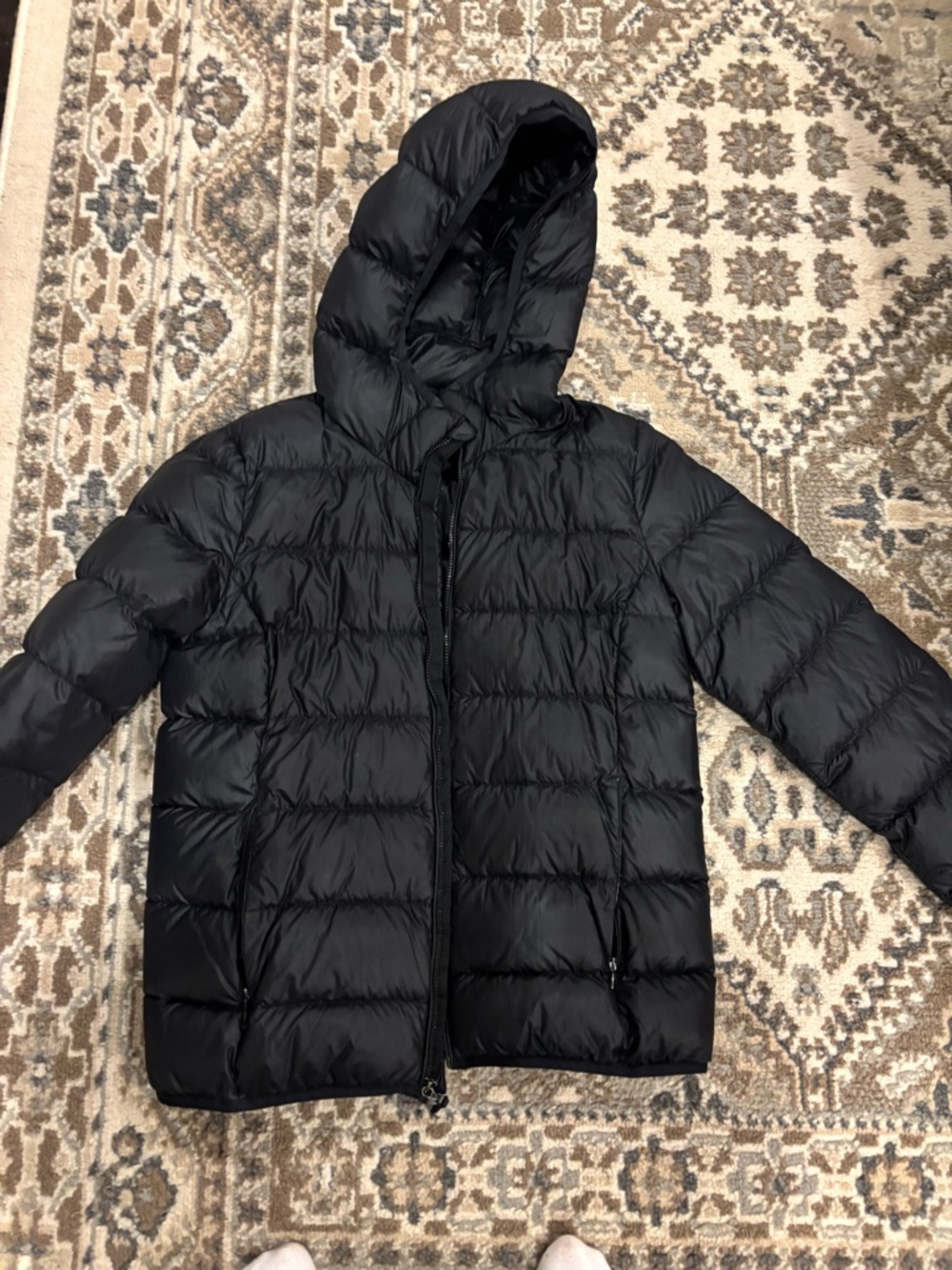 TNA Black Packable Little Puff Hooded Puffer Jacket